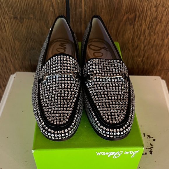Sam Edelman Loraine Glitz Loafer Black Glitz - Picture 1 of 5